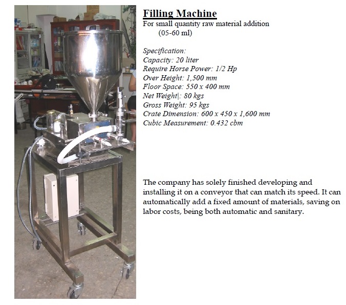 Small Suantity Filling Machine